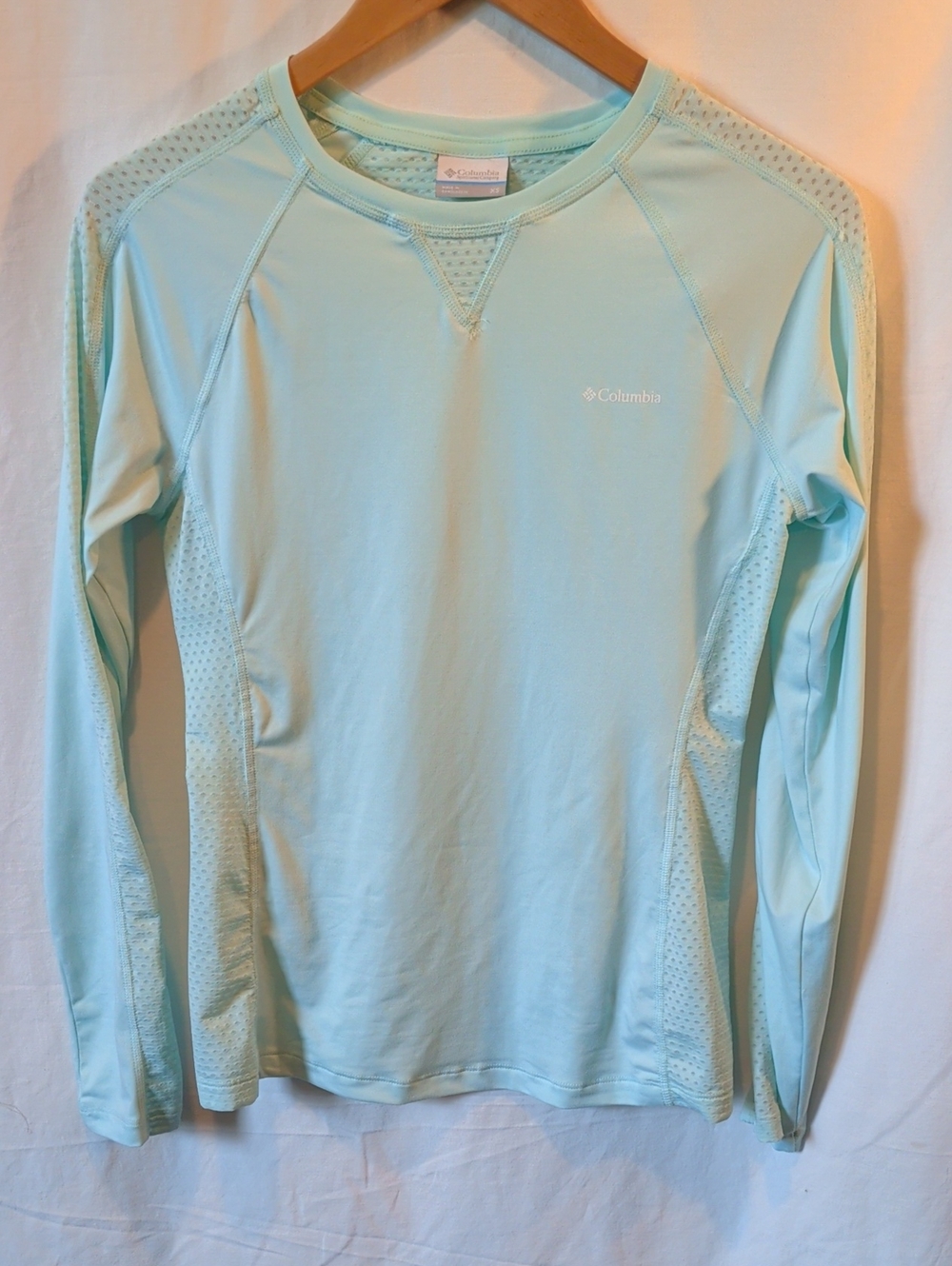 Columbia Mint Green Long Sleeve Omni Wick Performance Shirt